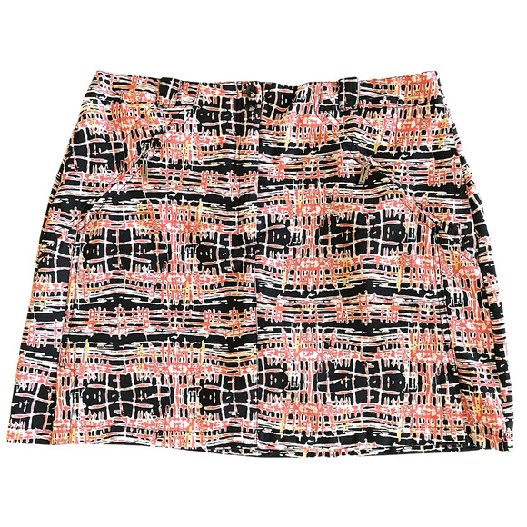 JAMIE SADOCK Women's Plus Size 16 Salmon Pink Black Zip Pockets Activewear Skort - Picture 1 of 7